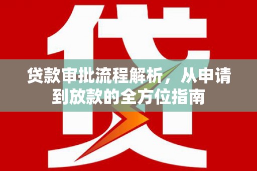 定陶贷款审批流程解析，从申请到放款的全方位指南