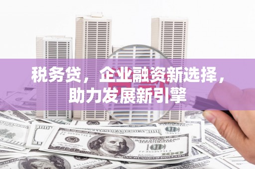 古田税务贷，企业融资新选择，助力发展新引擎