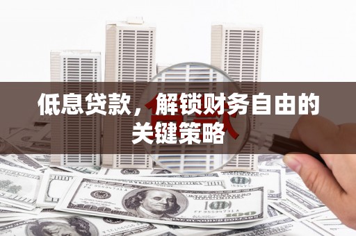 德保低息贷款，解锁财务自由的关键策略